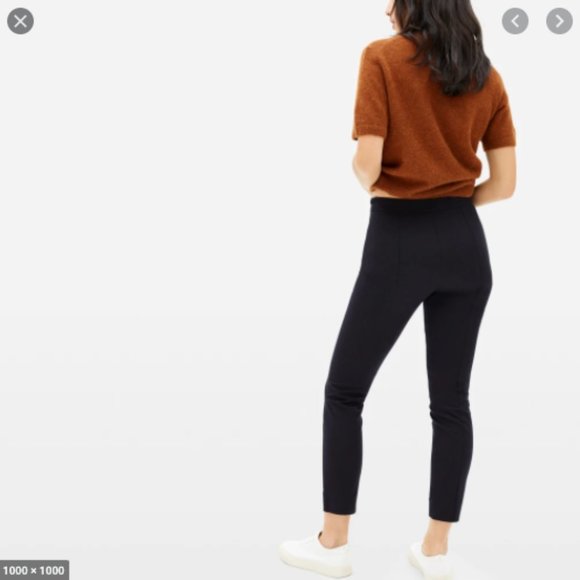 Everlane Charcoal The Side-Zip Stretch Cotton Pant - Picture 2 of 7